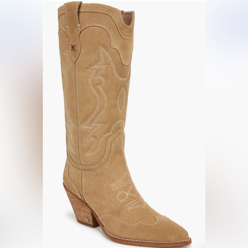 New Sam Edelman James Pointed Toe Western Boots